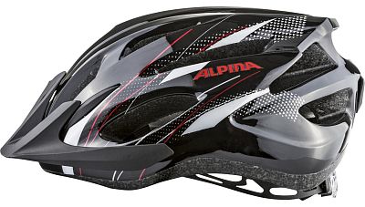 Превью  Шлем велосипедный ALPINA MTB 17 Black/White/Red Gloss